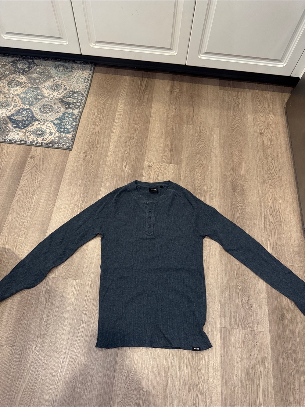 Prana Men's Long-Sleeve Henley in Deep Teal